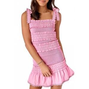 NEW CAKE FOR DINNER lizzie mini dress in pink